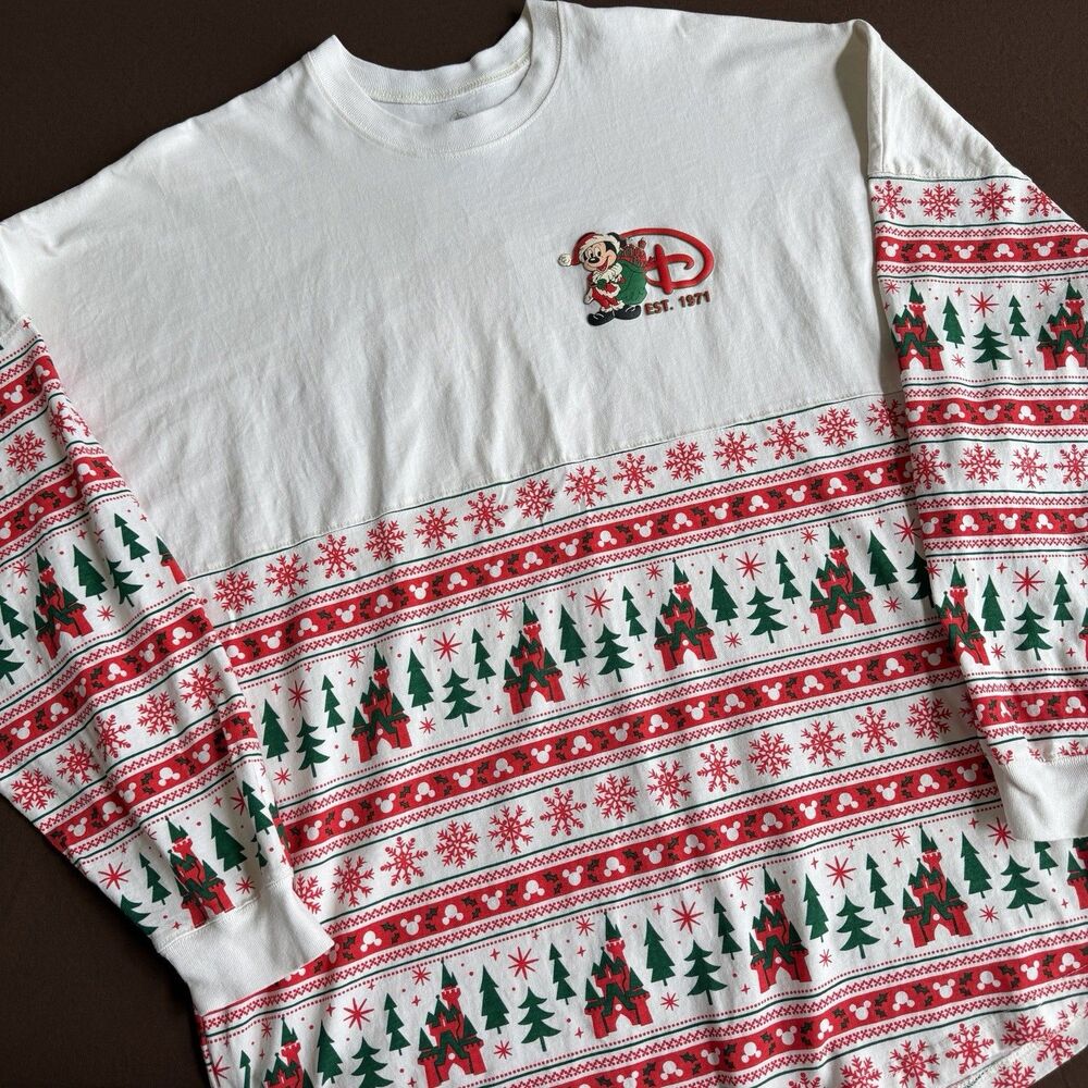 2025 Disney World Parks Fair Isle Holiday Christmas Spirit Jersey Size XXL Santa